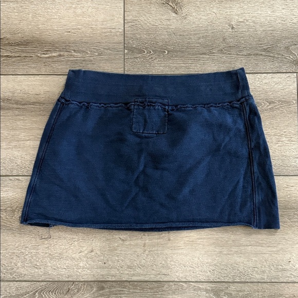 Y2k American eagle blue terry cotton mini skirt large - Picture 4 of 5